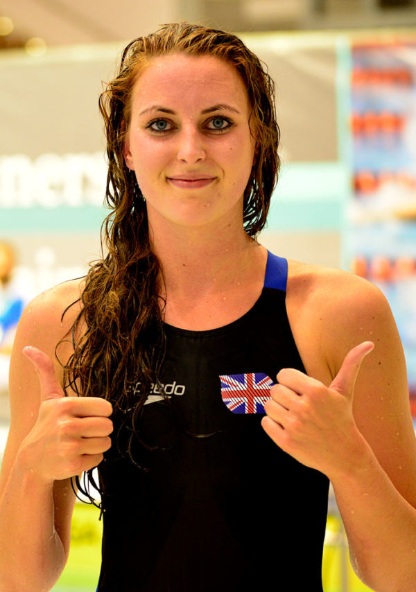 swimmer giving two thumbs up